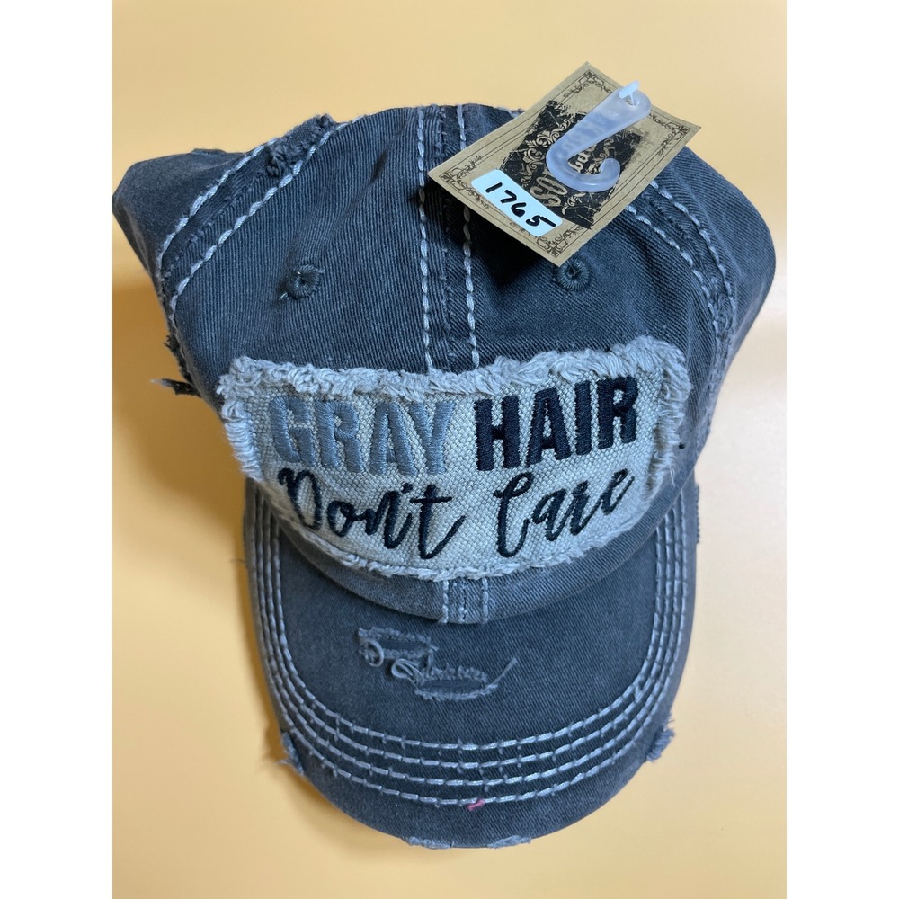 KBETHOS Baseball Cap Women OS Gray New Distressed Gray Hair Don't Care Hat